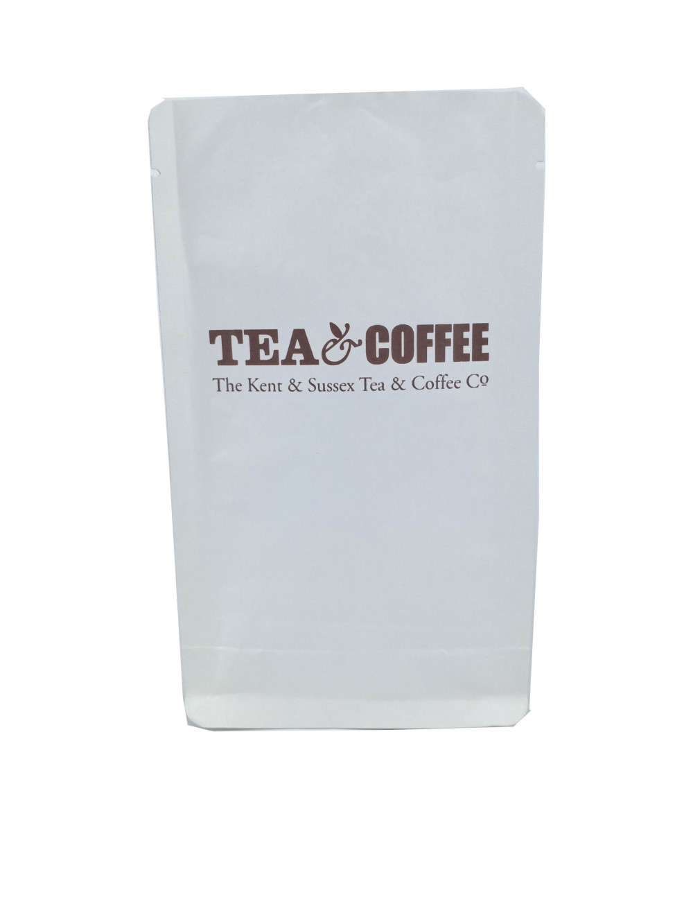 White kraft paper eight-side sealed coffee bag