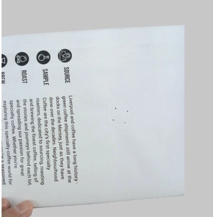 High-quality white kraft paper eight-side sealed coffee bag with air valve