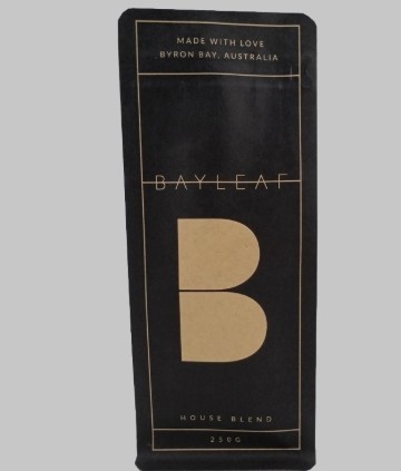 Stand up pouch kraft paper coffee bags with valve