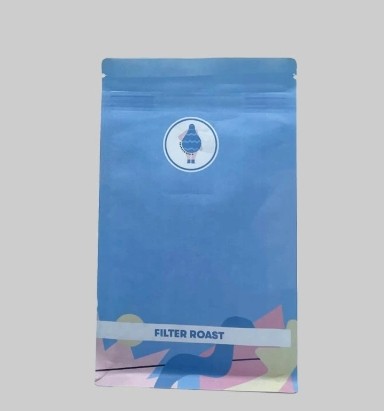 Biodegradable flat bottom coffee packaging bag