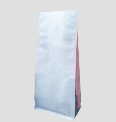 White kraft paper printable biodegradable coffee packaging bag