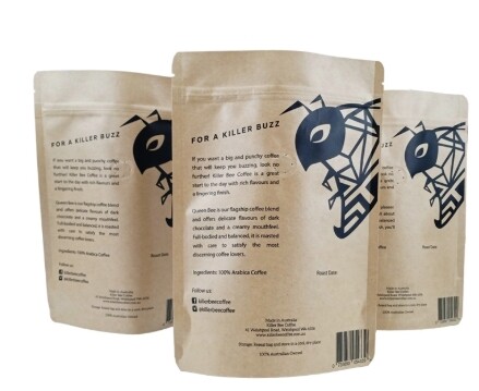 Eco-friendly customizable design kraft paper biodegradable stand up bag