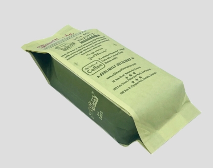 Customized side seal biodegradable coffee bean bag with valve