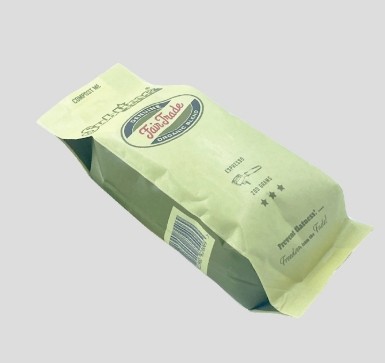Customizable side seal biodegradable coffee bean packaging bag with valve