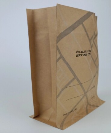 Biodegradable Packaging Brown Kraft Paper Zipper Coffee Bag