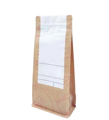 Compostable Flat Bottom Bag Stand Up Zipper Coffee Packaging Bag
