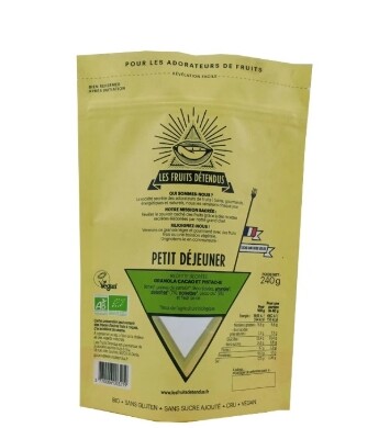 Kraft paper printed biodegradable stand up zipper packaging bag