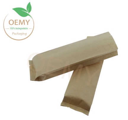 Biodegradable and eco-friendly kraft paper bags without printing