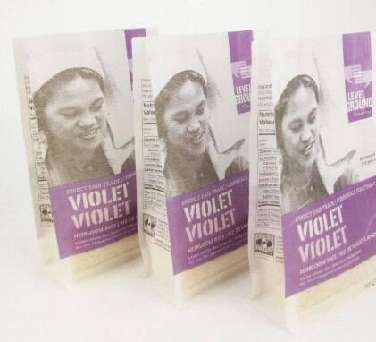 Customized paper transparent eight-side sealed packaging bag