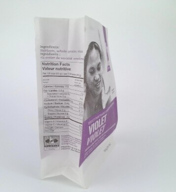 Customized paper transparent eight-side sealed packaging bag