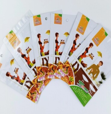 Three-side sealed packaging bags with printable designs