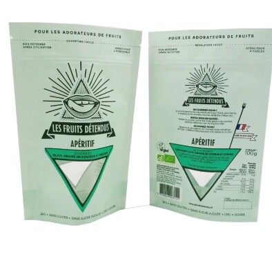 Biodegradable packaging stand up zipper bag