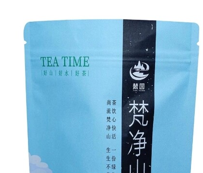 Custom printed stand up zipper bag biodegradable tea bags