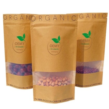 Customizable kraft paper self-supporting zipper bag, suitable for various scenarios