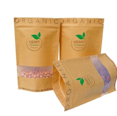 Customizable kraft paper self-supporting zipper bag, suitable for various scenarios