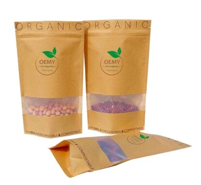 Customizable kraft paper self-supporting zipper bag, suitable for various scenarios