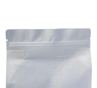 Custom Home Compostable Kraft Paper Bags with Window Flat Bottom Design