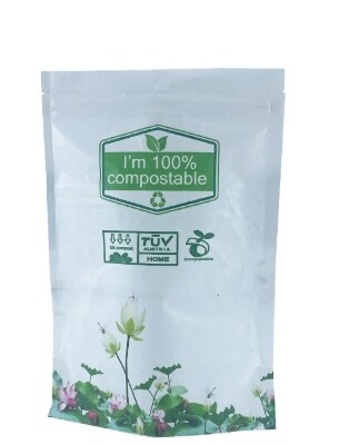 Biodegradable paper packaging resealable bags