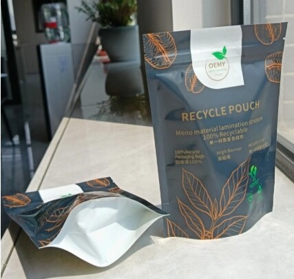 Custom Printed Stand Up Zipper Bags Recyclable Packaging