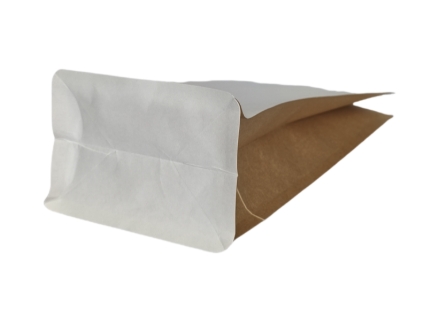 Compostable eight-sided sealed bag custom yellow and white kraft paper coffee bag