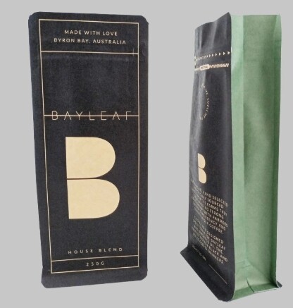 Compostable flat bottom coffee bags