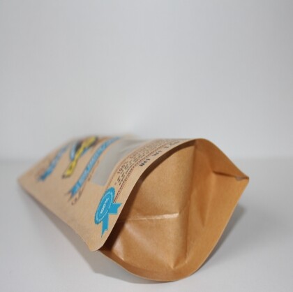 Kraft paper printed stand up small window packaging bag
