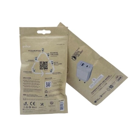 Kraft paper printed zipper packaging bag