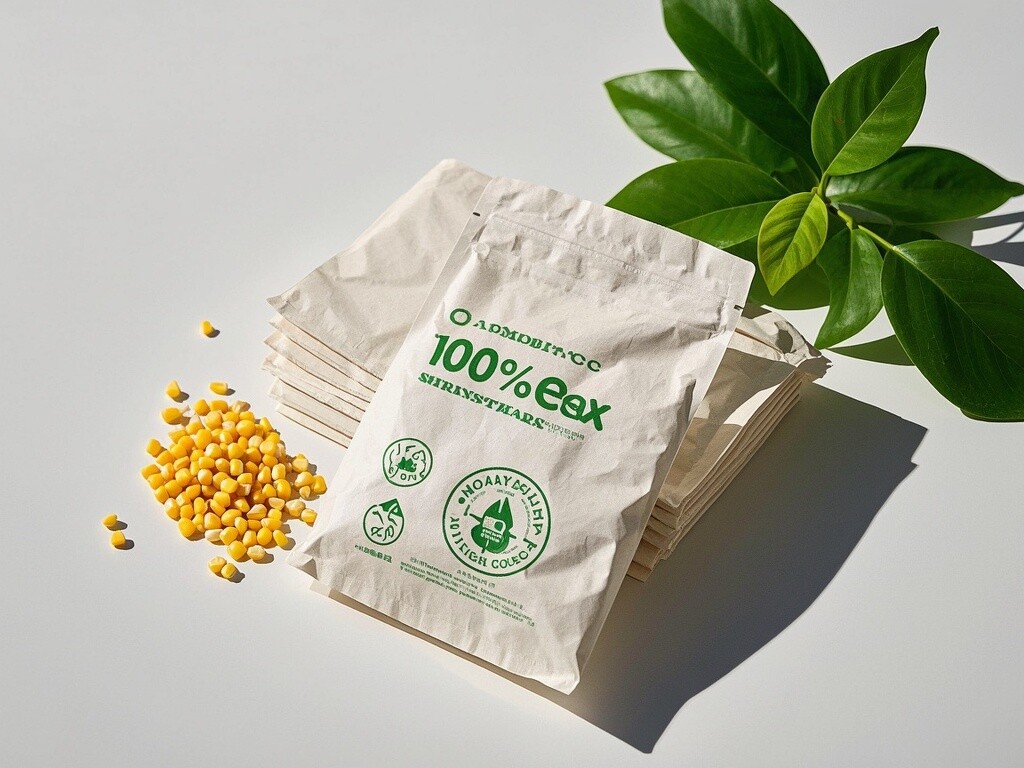 What are the benefits of 100% biodegradable packaging bags?