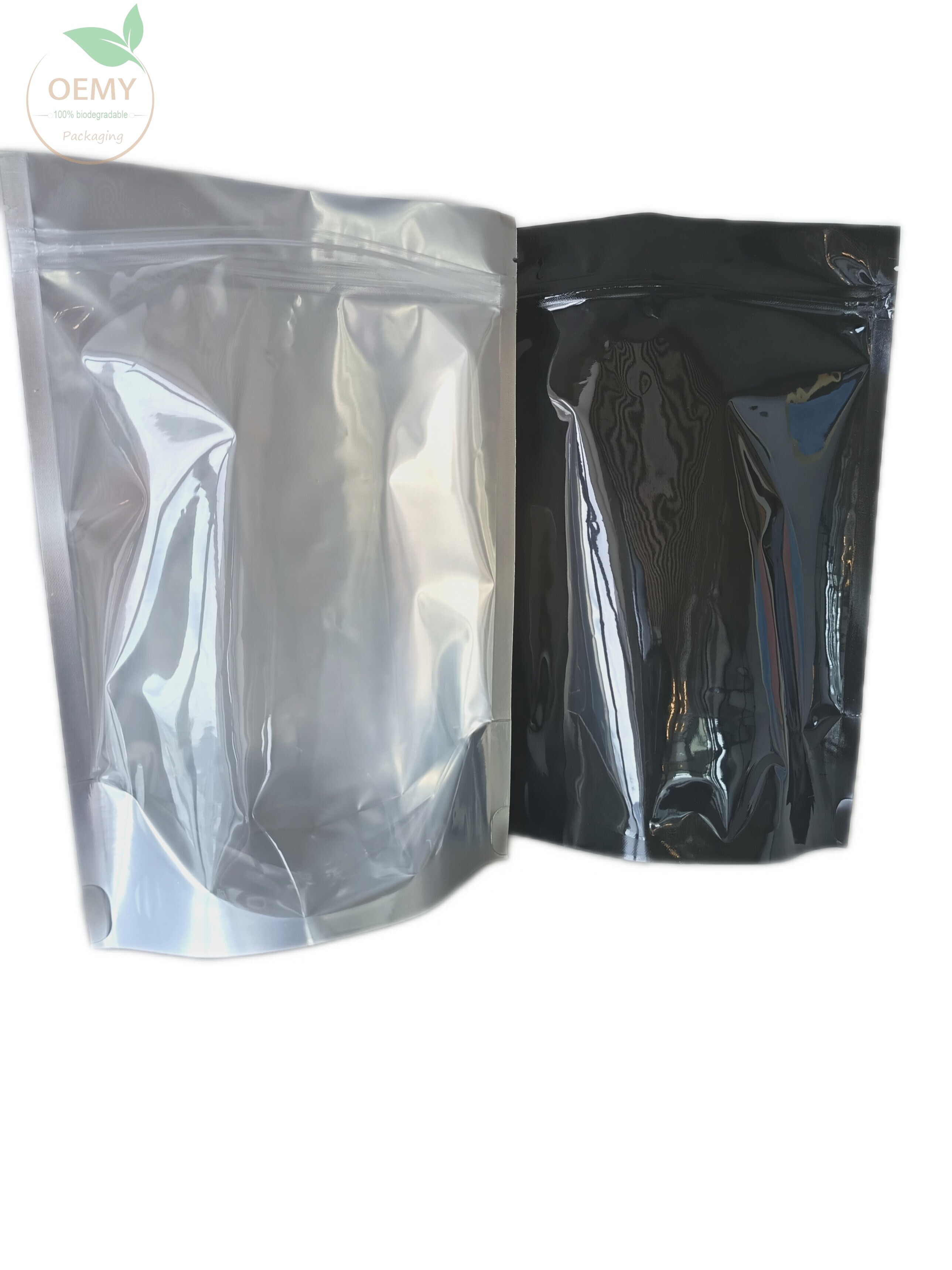 Recyclable translucent stand-up zipper bag