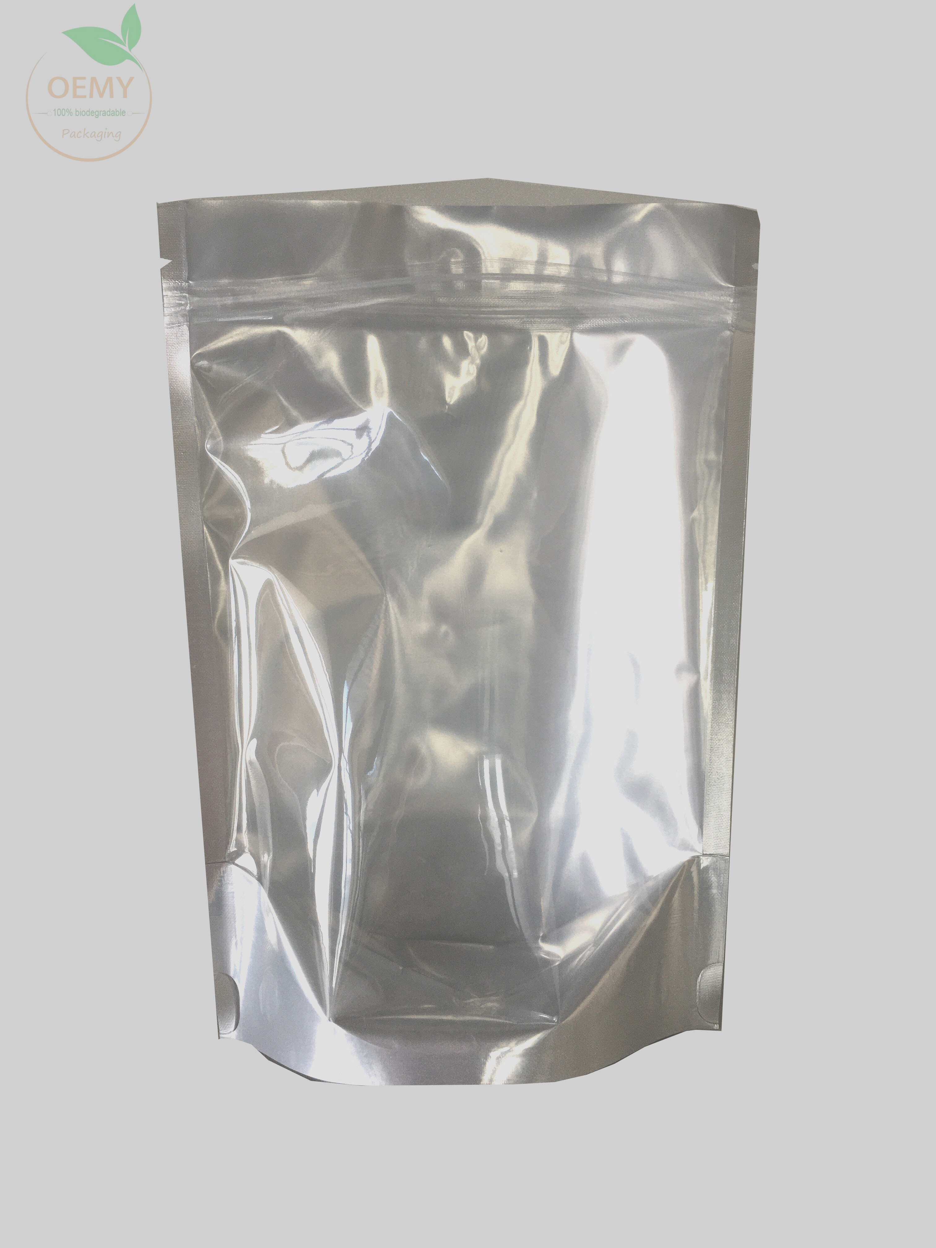 Recyclable translucent stand-up zipper bag