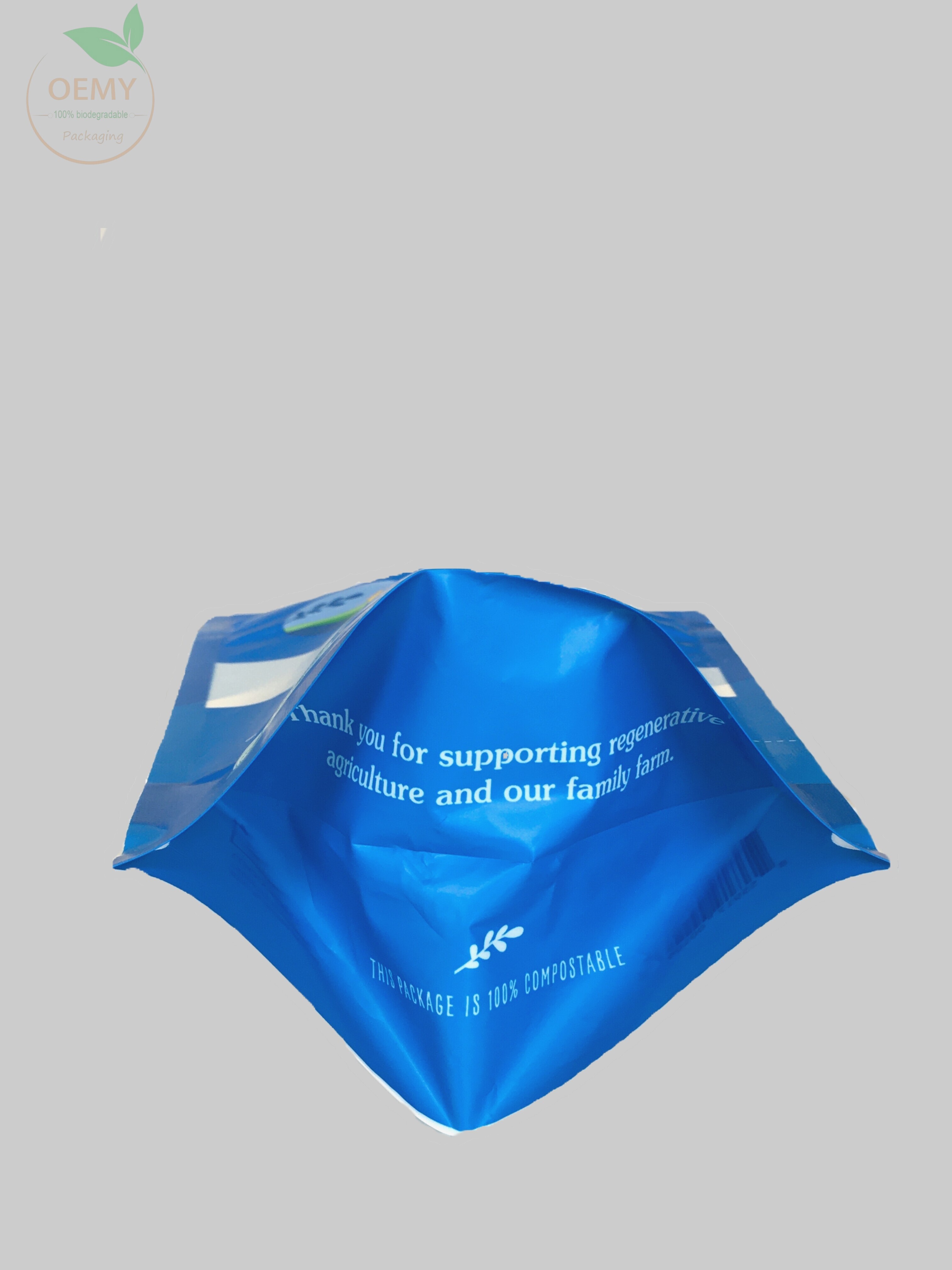 Biodegradable paperless stand-up bag