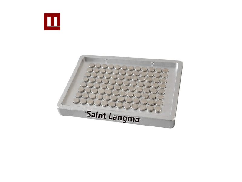 Custom 96 well plate magnetic separation rack