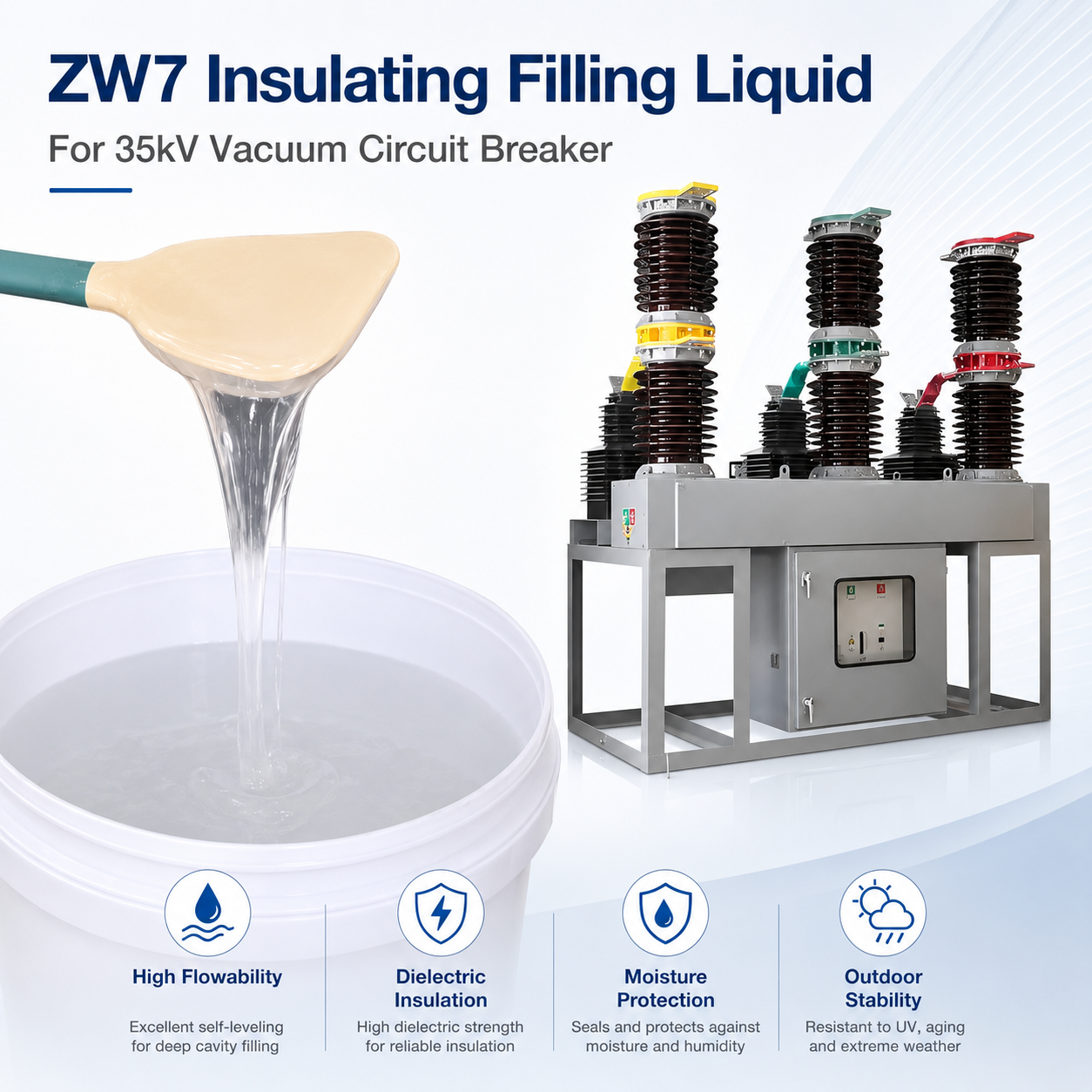 Insulating Silicone Filling Liquid for ZW7 Vacuum Circuit Breaker