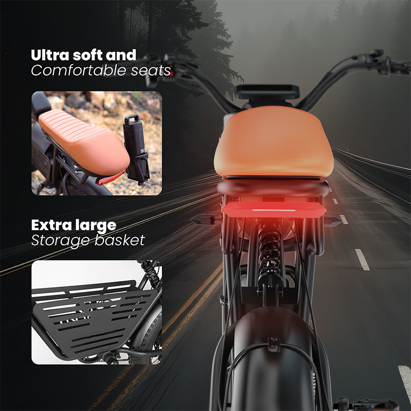 48V 26Ah Big Capacity Dual 500W Long Range Fat Tire Electric Mountain Bike