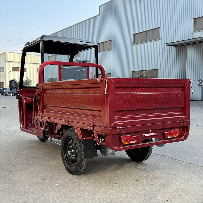Electric Cargo Tricycle With Cabin Three Wheel Car for Farming and Transport