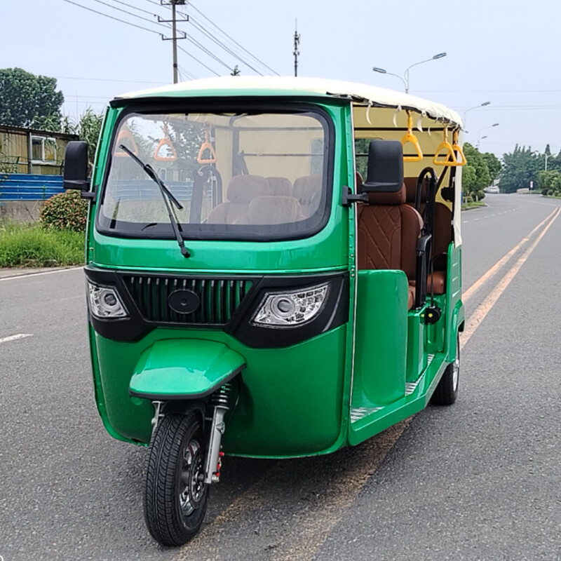 Open Body Type Electric Tricycle Tuk Tuk 7 Seats Passenger Electric Tricycle With Reverse Image