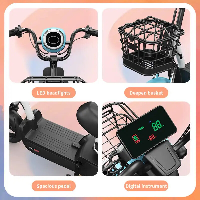 High Performance 400W 48V Electric City Bike