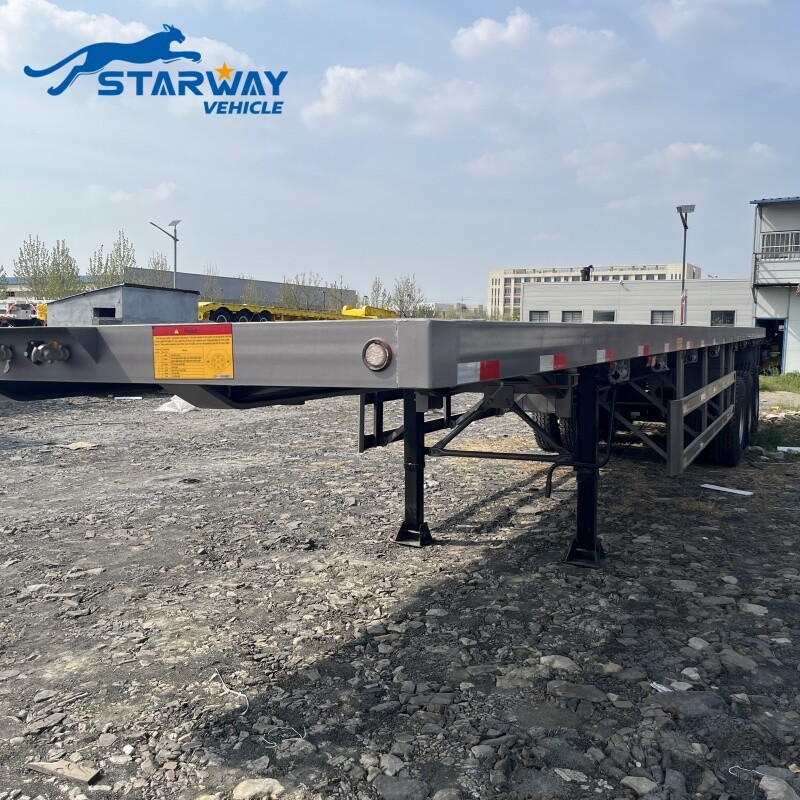 Tri-Axles 40ft & 20ft Flatbed Semi-Trailer Transport Container
