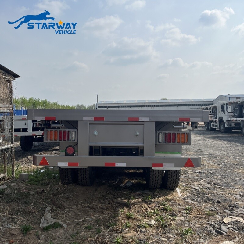 Tri-Axles 40ft & 20ft Flatbed Semi-Trailer Transport Container