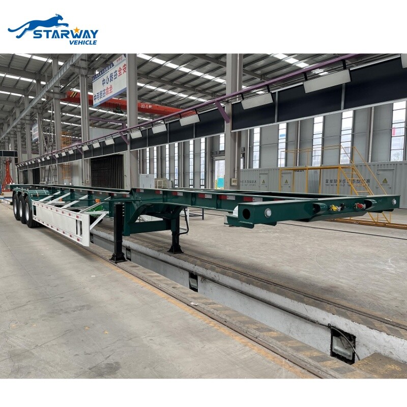 40ft Gooseneck Container Skeletal Semi Trailer For Sale
