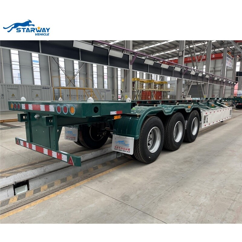 40ft Gooseneck Container Skeletal Semi Trailer For Sale