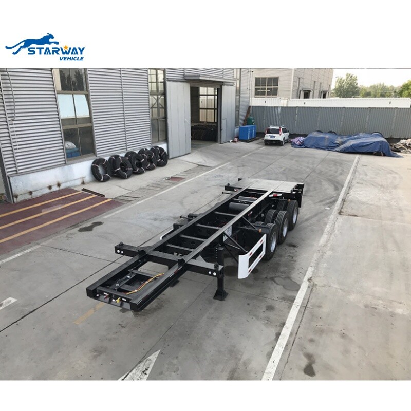 40ft Gooseneck Container Skeletal Semi Trailer For Sale