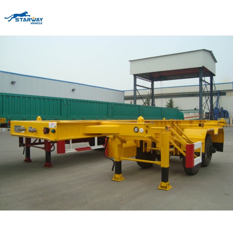 Nouveau Design 2 Axles 20ft container Trailer Skeleton Semi Trailer For Sale