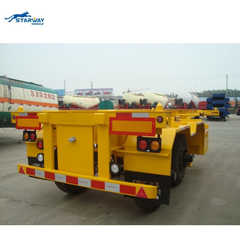 Nouveau Design 2 Axles 20ft container Trailer Skeleton Semi Trailer For Sale