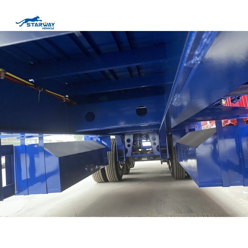 3 essieux 70 tonnes Fence cargo trailer with 1000 L oil tanker