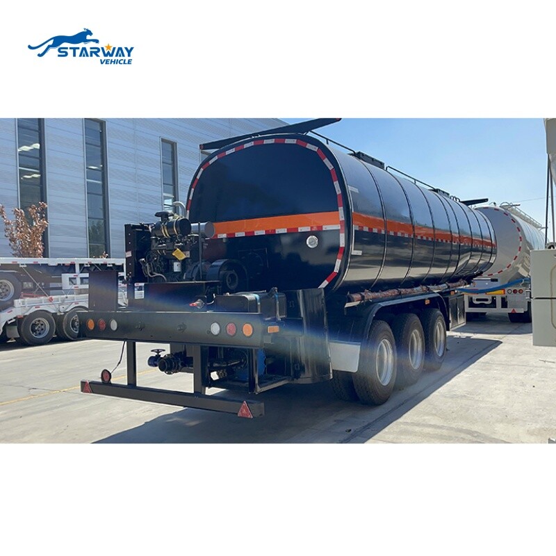 Semi-remorque à huile chaude 38 000L pour asphalte