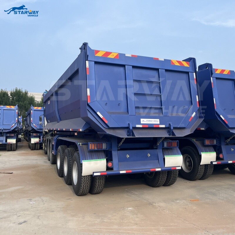 3 essieux 80 Ton Dump Semi Trailer For Sale