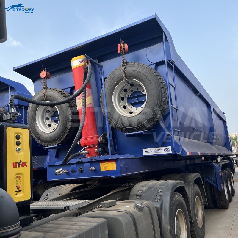 3 essieux 80 Ton Dump Semi Trailer For Sale