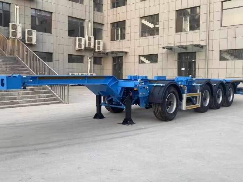 4 Axles 40ft container Skeleton Semi Trailer For Sale
