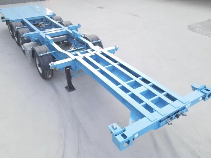 4 Axles 40ft container Skeleton Semi Trailer For Sale